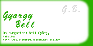 gyorgy bell business card