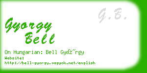 gyorgy bell business card